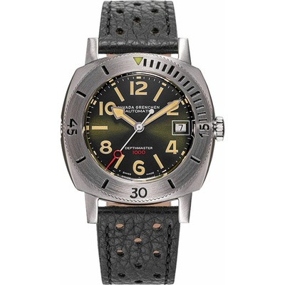 Nivada Grenchen Depthmaster Čísla - Black Racing Strap