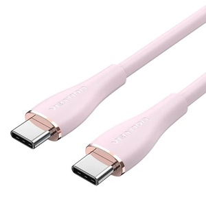 Vention USB-C 2.0/M - USB-C 2.0/M, (5A, силиконов, розов), 1, 5 м, кабел