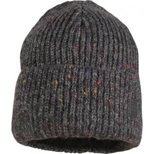 maximo Зимна шапка (beanie) maximo Girl's Beanie with Effect Yarn Jersey Lining and Turn-up Beanie - Carbon Melange - размер 51-53 cm (904-2928-0211)