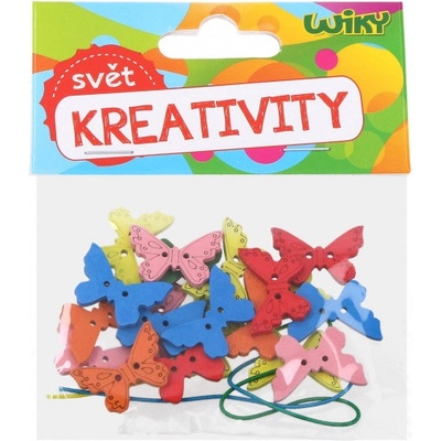 Kreativní set dřevěný s provázkem motýlci