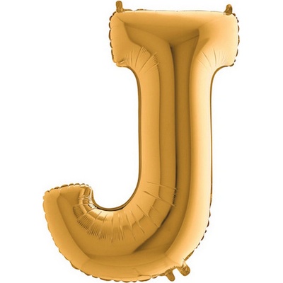 Grabo Balónek písmeno J 102 cm různé barvy Zlatá