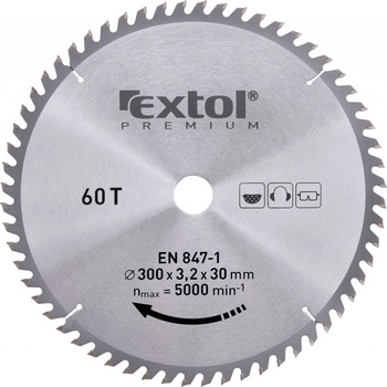 EXTOL PREMIUM Kotouč pilový s SK plátky, O 300x3,0x30mm, 60T (8803247)