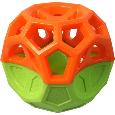 Dog Fantasy loptička s geometrickými obrazcami oranžovo- 8,5 cm