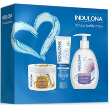 INDULONA Rare Oils Nourishing Body Cream dárková kazeta pro ženy tělový krém Rare Oils Nourishing Body Cream 250 ml + tekuté mýdlo Sensi Care 300 ml + krém na ruce Original 75 ml