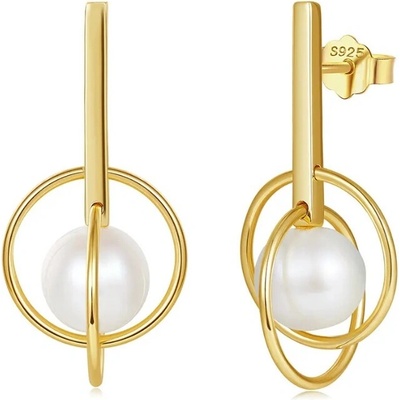 Majya Strieborné náušnice FANA pozlátené 11709