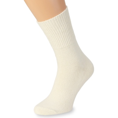 Wooline Zdravotné ponožky 2v1 Merino Natural Wool 5 dámske hladké krémové