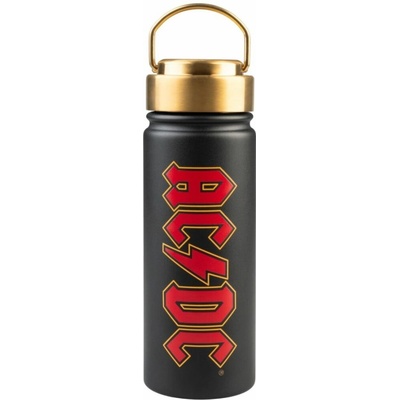 CurePink Nerezová termo outdoor láhev na pití AC DC Logo 550 ml