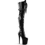 Pleaser USA Pleaser Flamingo-3028 Blk Str Pat/Blk 39