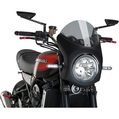 Puig Retro Semi Fairing 9596 Carbon Čierna (N)