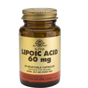 Image 1 of Solgar Хранителна добавка Алфа-липоева киселина (тиоктова киселина) , Solgar Alpha Lipoic Acid 60mg , 30caps