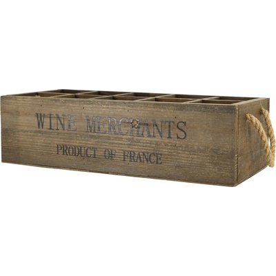 Chic Antique Úložný dřevěný box s přihrádkami Nature 50 cm, přírodní barva, dřevo
