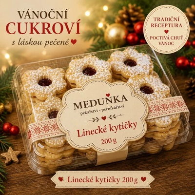 Meduňka pekařství perníkářství Linecké kytičky 200 g – Zboží Dáma