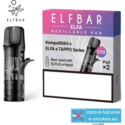 Elfbar ELFA PRO cartridge 1,1 ohm 2 ks