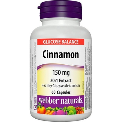 Webber Naturals Cinnamon 150 mg 60 kapslí