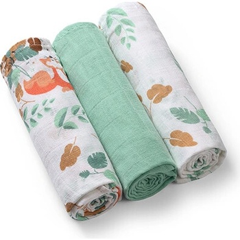 BabyOno mušelínové Super soft Líška a Tiger 3 ks