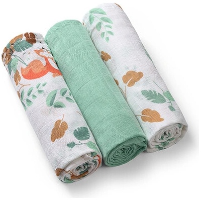 BabyOno mušelínové Super soft Líška a Tiger 3 ks