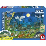 Schmidt Spiele Детски пъзел Schmidt от 100 части - Животните в нощната гора (56529) - baby