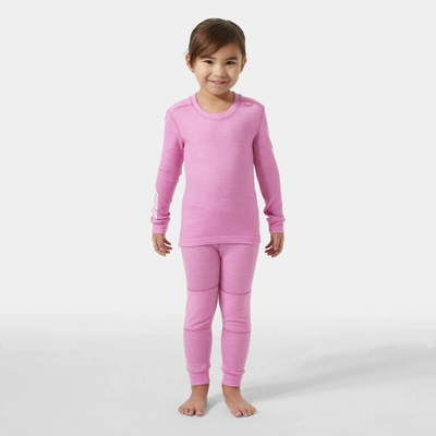 Helly Hansen dětské termoprádlo K Lifa Merino set meta pink