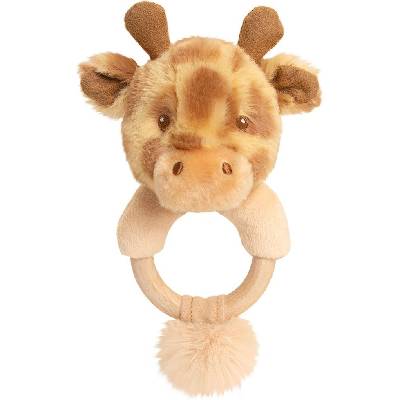 Бебешка дрънкалка Keel Toys Keeleco - Жираф, ринг, 14 cm (SE6719)