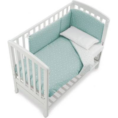 ITALBABY B. side white Кошара+матрак+сет 4ч. stelline mint (070.0920-002)