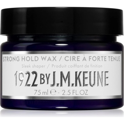 Keune 1922 Strong Hold Wax восък за коса със силна фиксация за блясък 75ml
