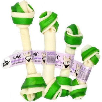 VetExpert Mr. Bandit Knotted Bone green - лакомство за куче, вързан кожен кокал зелен, 10 см - 1 бр - Полша