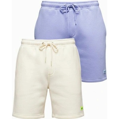 Sada unisex kraťasov s logom krémové/fialové V1 Z129