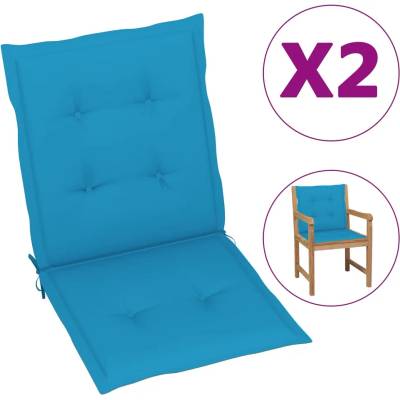 vidaXL Възглавници за столове 2 бр сини 100x50x3 см Оксфорд плат (47554)