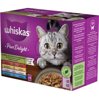 Whiskas Pure Delight beef/chicken/salmon/tuna 12x85 g