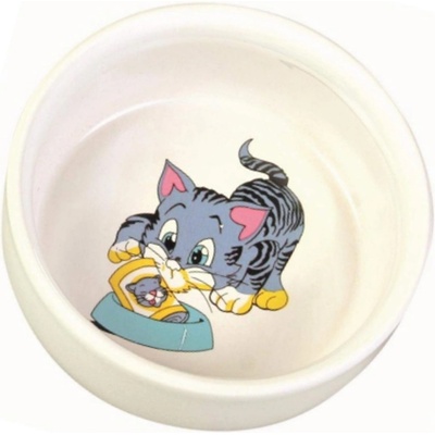 TRIXIE Ceramic Bowl - Керамична купа за храна и вода за котки, 300 мл