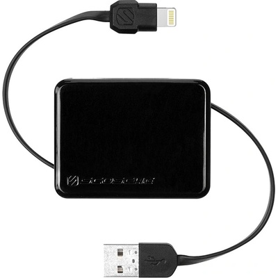 Scosche Разтягащ се Lightning кабел в кутийка 90 см. за iPhone, iPad, iPod с Lightning - Scosche BoltBox Retractable Lightning Charge & Sync Cable (черен) (I2BOXA)