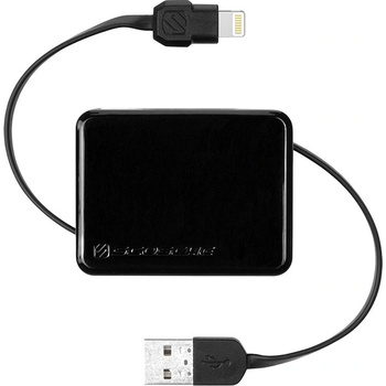Scosche Разтягащ се Lightning кабел в кутийка 90 см. за iPhone, iPad, iPod с Lightning - Scosche BoltBox Retractable Lightning Charge & Sync Cable (черен) (I2BOXA)