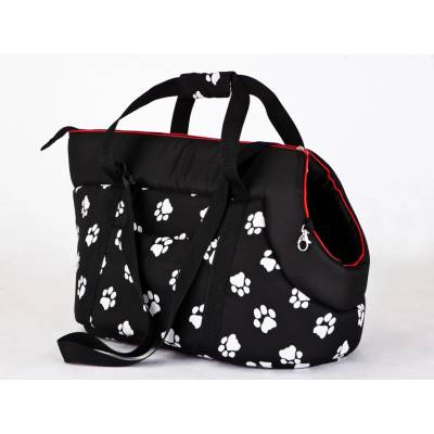 HobbyDog R1 Taška černá a packy 20 x 42 cm
