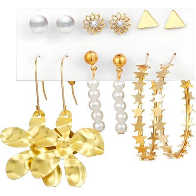 HARAHU Комплект обеци ti-27085 - Златна kp27085 (ti-27085)