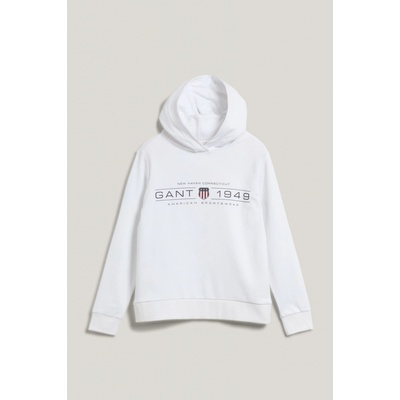 Gant Reg Shield Hoodie White