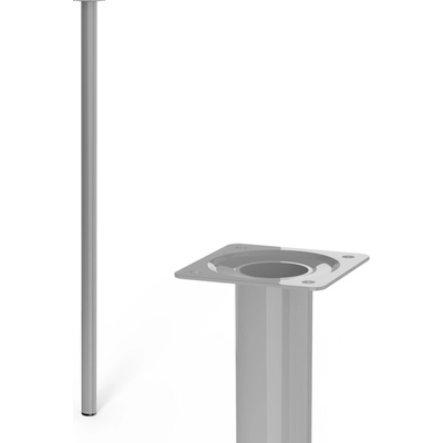 Walteco Nábytková noha okrúhla priemer 30 mm výška 800 mm sivá 50345