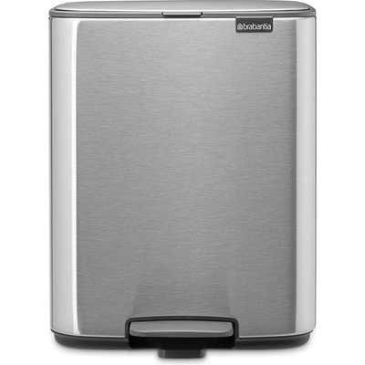 Brabantia Кош за боклук Brabantia Bo Pedal 1010143, 12 л, Леко затваряне, Противоплъзгаща основа, Устойчив на пръстови отпечатъци, Инокс/Мат (1010143)