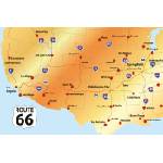 DIMEX ART Флизелинов фототапет златна карта на route 66 375 x 250 см