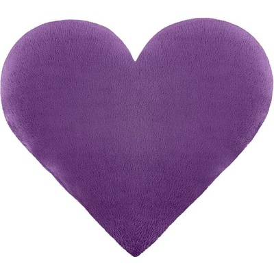 Bellatex Polštář ve tvaru srdce fialová 42x48