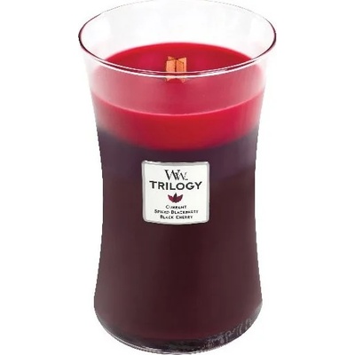 WoodWick Trilogy Sun Ripened Berries ароматна свещ с дървен фитил 609, 5 гр