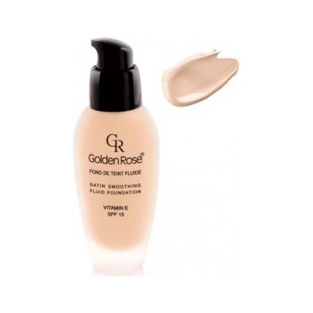 Golden rose Make-up SATIN smoothing SPF15 dlouhotrvající sklo-pumpa 29 34 ml