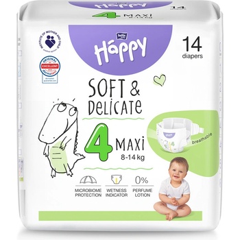 Bella Happy Soft & Delicate BigPack 4 - 8-14 kg 62 ks