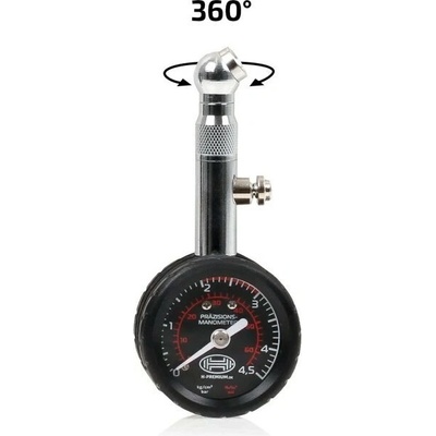 Heyner Kovový pogumovaný pneuměřič Profi 4,5 bar