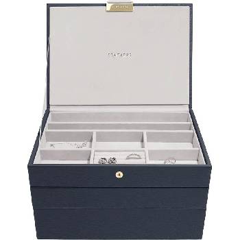 Stackers Ковчеже за бижута Stackers тройно cлassic морскосиньо (75997)