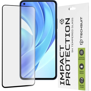 Techsuit Протектор за Xiaomi Mi 11 Lite 4G / Mi 11 Lite 5G / 11 Lite 5G NE - 111D Full Cover / Full Glue Glass - Черен