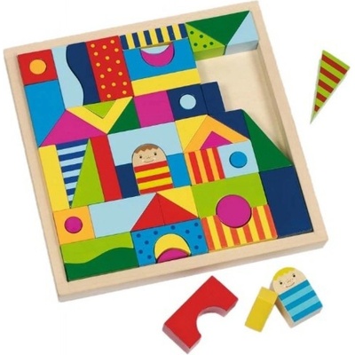 Goki Dřevěné stavební kostky Shalimar