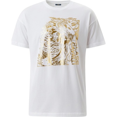 Cavalli Class Gold White tričko Zlatá