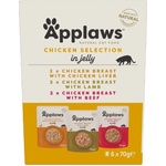 Applaws Chicken Selection Пауч за котки, пилешка селекция в желе 6 x 70 г