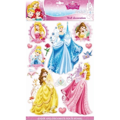 Anděl Přerov Samolepky na zeď Disney Princezny 3D 40 x 29 cm