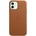 Apple Оригинален гръб Apple Leather Magsafe Cover за iPhone 12/12 Pro - Saddle Brown, MHKF3ZM/A